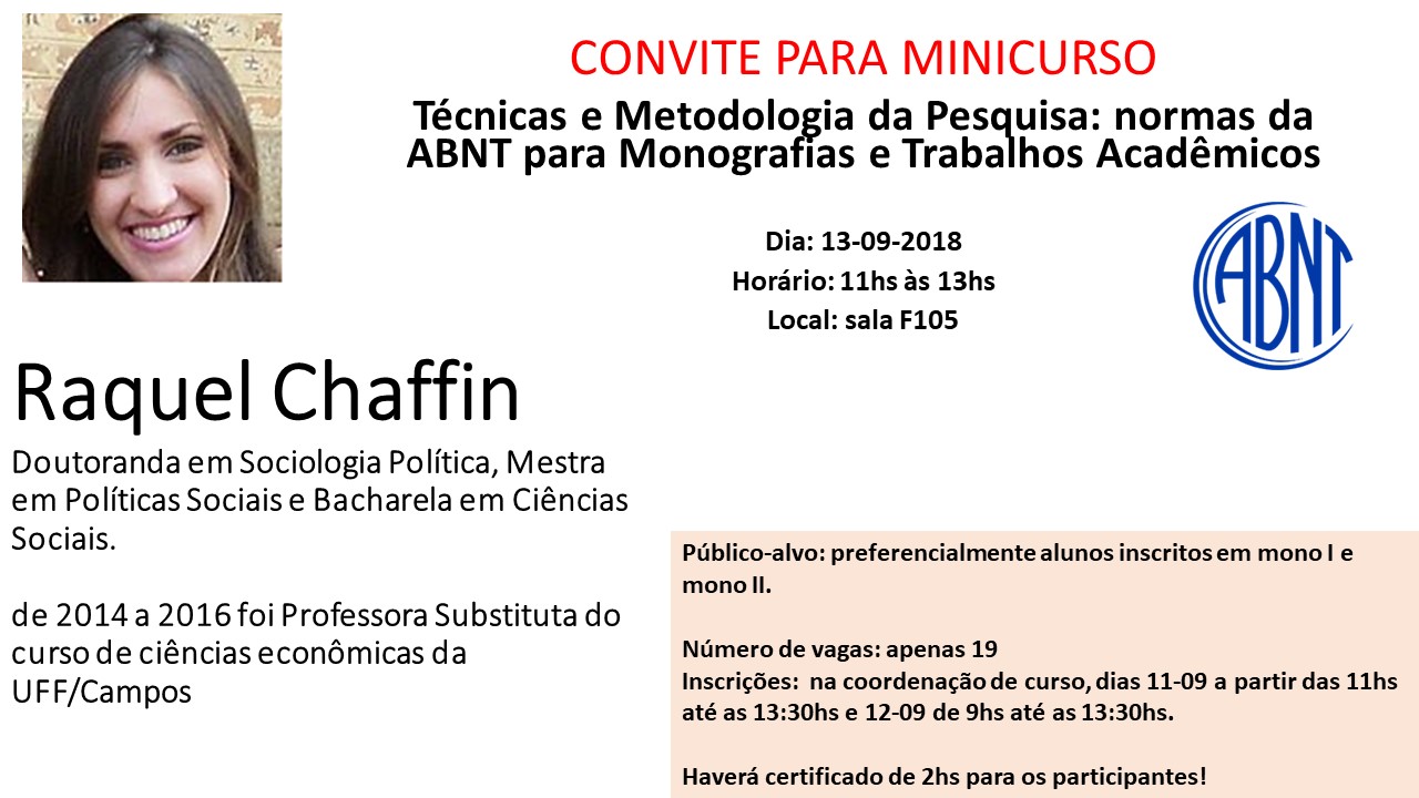Normas ABNT: material dos minicursos